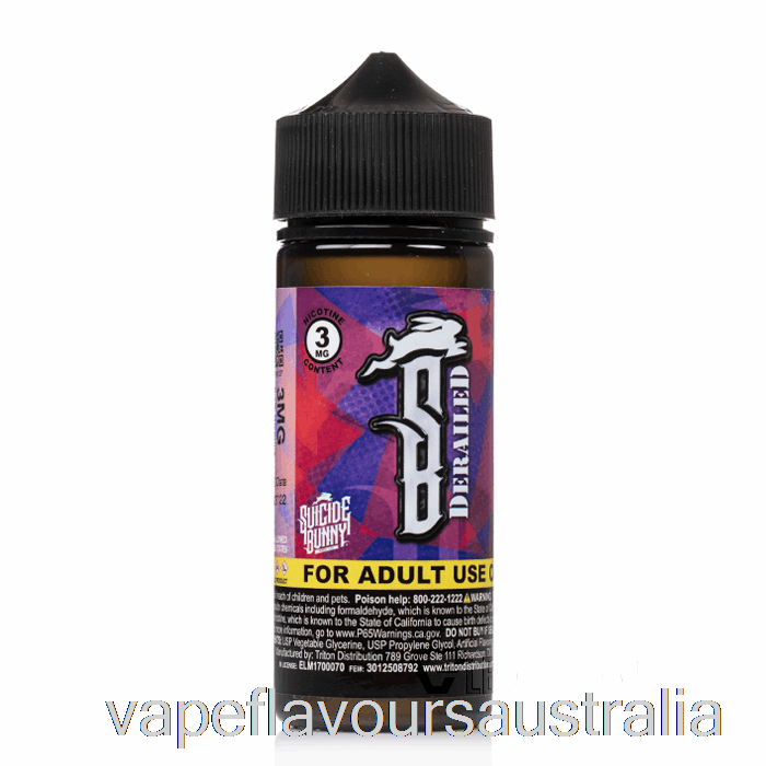 Vape Nicotine Australia Derailed - Suicide Bunny - 120mL 6mg